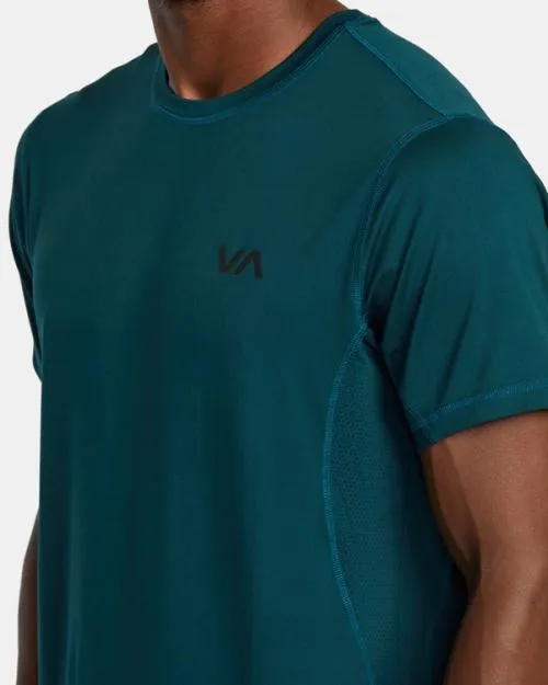 Rvca Sport Vent Performance Tee Deep Sea SportMen Short Sleeves