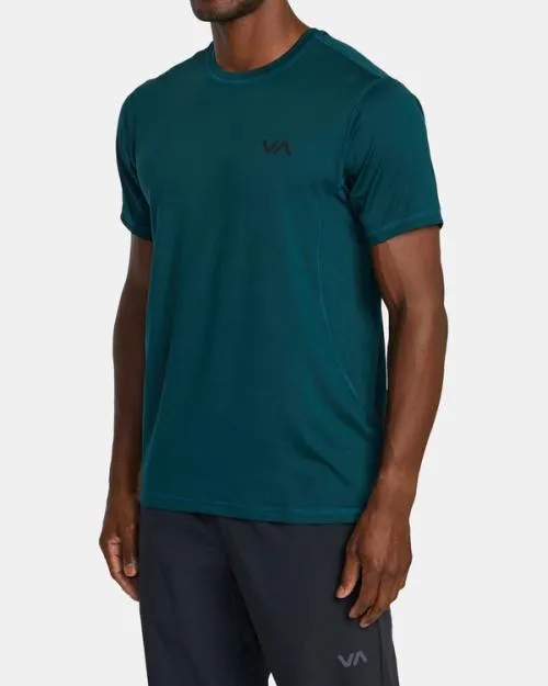 Rvca Sport Vent Performance Tee Deep Sea SportMen Short Sleeves