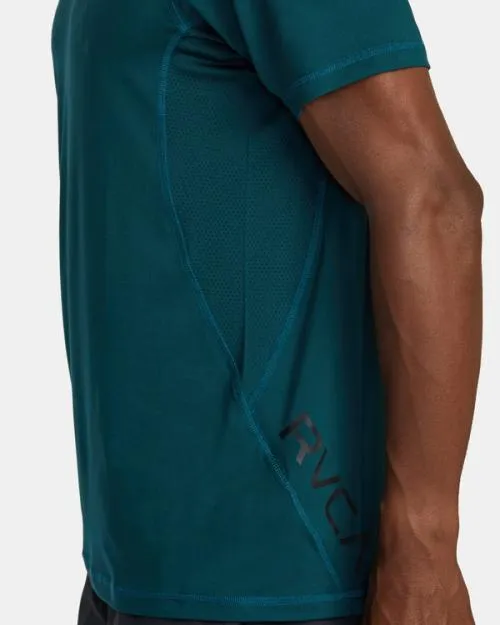 Rvca Sport Vent Performance Tee Deep Sea SportMen Short Sleeves