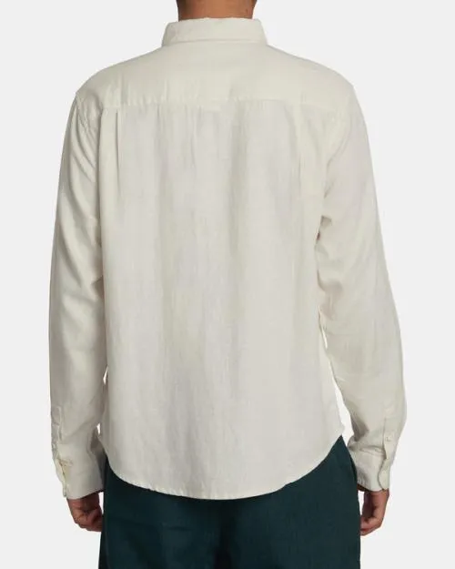 Rvca Spun Spirit Studio Long Sleeve Shirt Natural WomenMen Tops