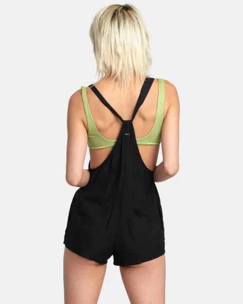 Rvca Standard Romper Black Women Dresses and Rompers