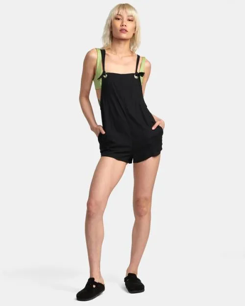 Rvca Standard Romper Black Women Dresses and Rompers