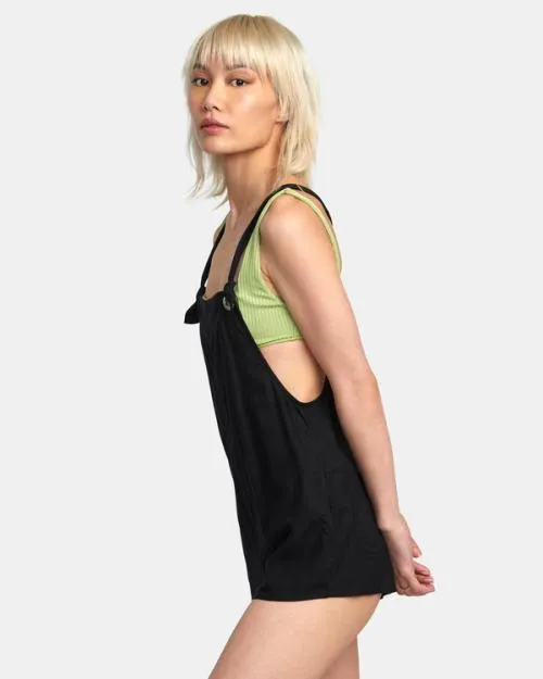 Rvca Standard Romper Black Women Dresses and Rompers