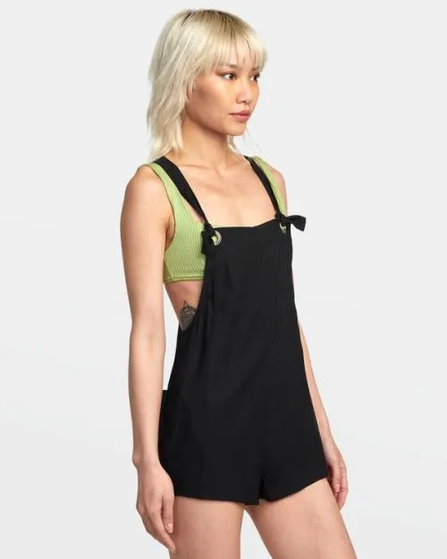 Rvca Standard Romper Black Women Dresses and Rompers