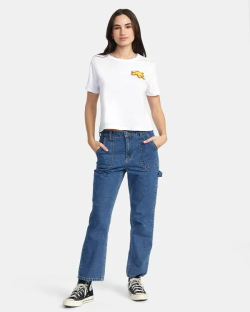 Rvca Starish TShirt White Women Tees and Tanks