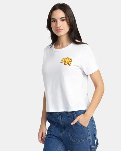 Rvca Starish TShirt White Women Tees and Tanks