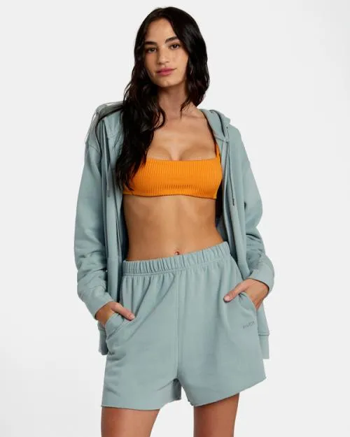 Rvca Sunday Test Drive Peached Sweat Shorts Shale Women Shorts and Skirts