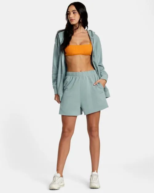 Rvca Sunday Test Drive Peached Sweat Shorts Shale Women Shorts and Skirts