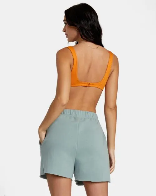 Rvca Sunday Test Drive Peached Sweat Shorts Shale Women Shorts and Skirts