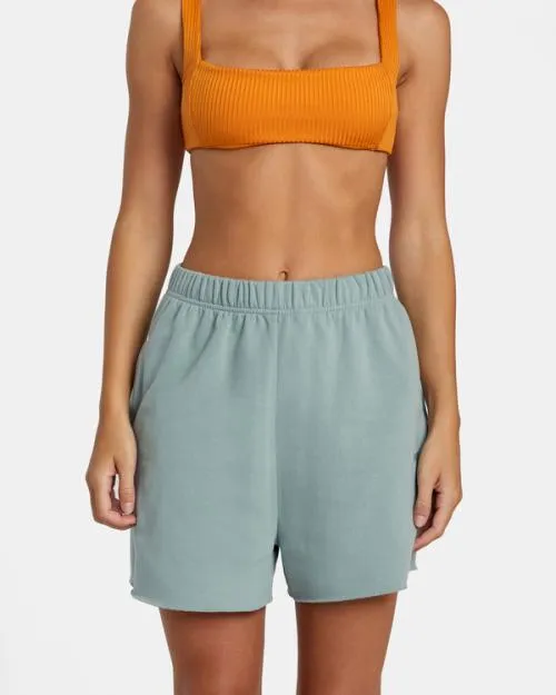 Rvca Sunday Test Drive Peached Sweat Shorts Shale Women Shorts and Skirts