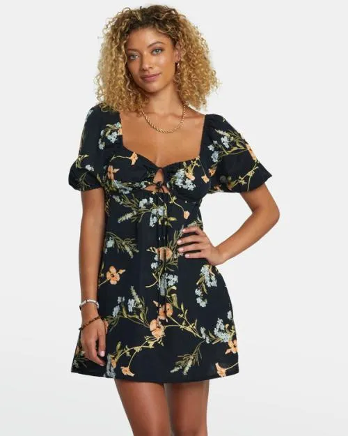 Rvca Sweet Talk Mini Dress Rvca Black Women Dresses and Rompers