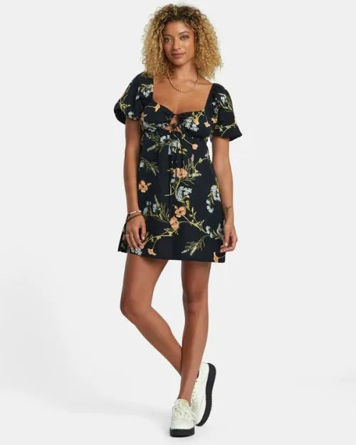 Rvca Sweet Talk Mini Dress Rvca Black Women Dresses and Rompers