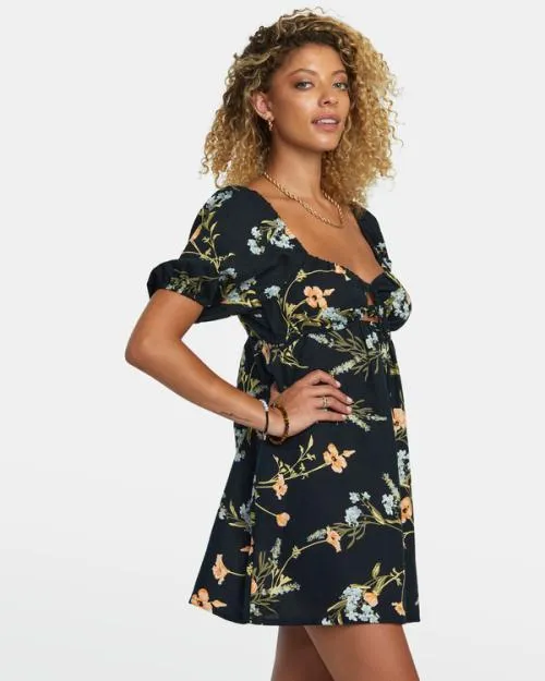 Rvca Sweet Talk Mini Dress Rvca Black Women Dresses and Rompers