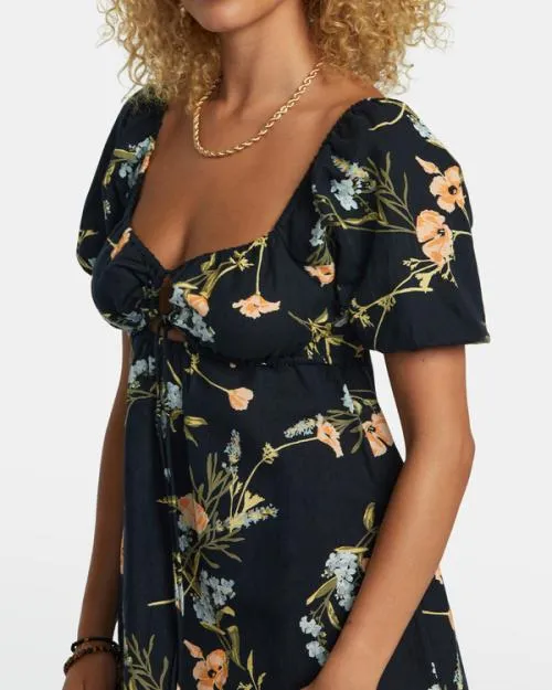 Rvca Sweet Talk Mini Dress Rvca Black Women Dresses and Rompers