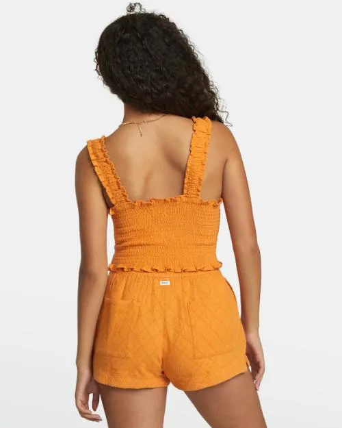 Rvca Terrace Tank Top Tangerine Women Tops