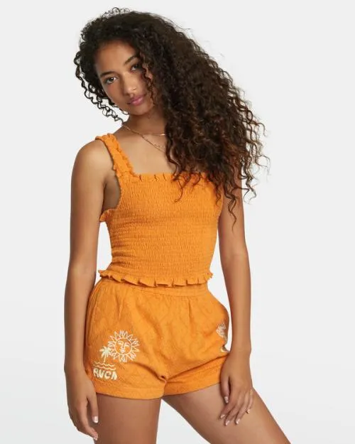 Rvca Terrace Tank Top Tangerine Women Tops
