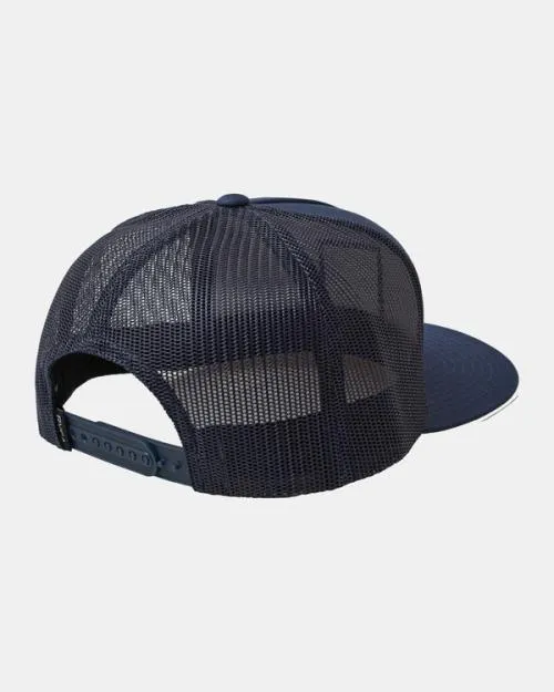 Rvca VA All The Way Print Trucker Hat Moody Blue Men Hats and Beanies