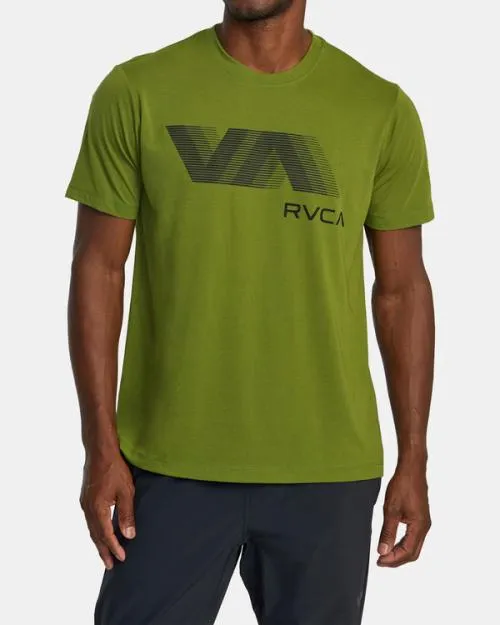 Rvca VA Blur Tee Olive Leaf SportMen Short Sleeves