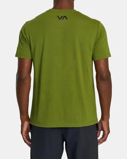 Rvca VA Blur Tee Olive Leaf SportMen Short Sleeves