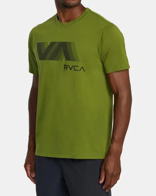 Rvca VA Blur Tee Olive Leaf SportMen Short Sleeves