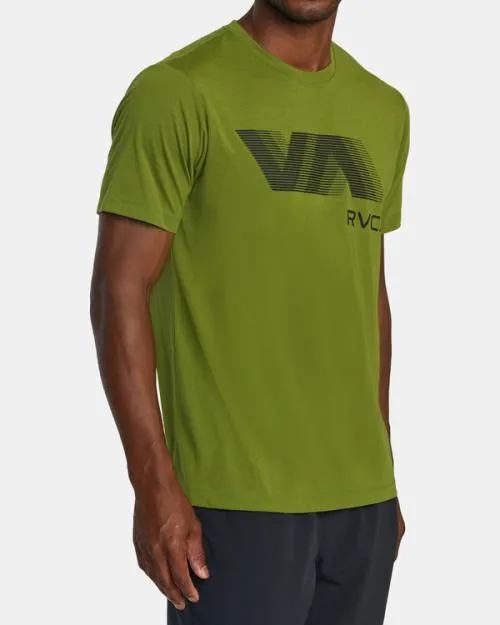 Rvca VA Blur Tee Olive Leaf SportMen Short Sleeves