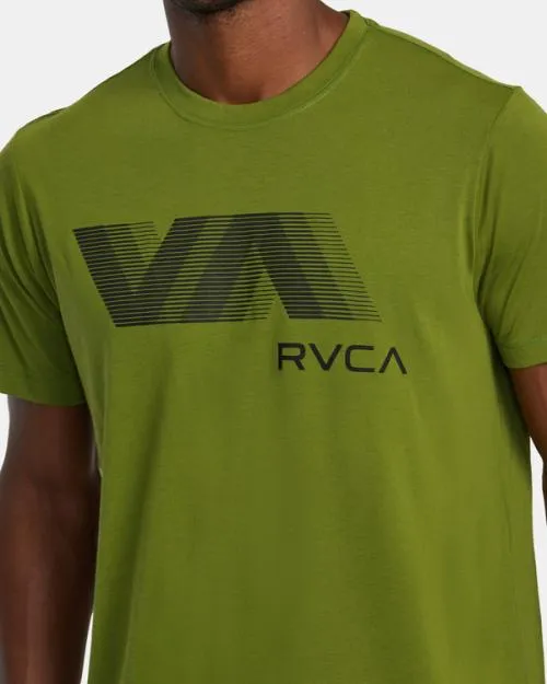 Rvca VA Blur Tee Olive Leaf SportMen Short Sleeves
