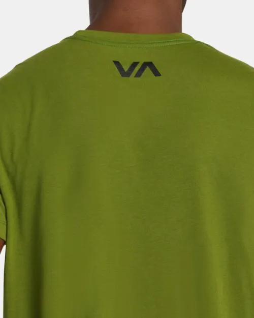 Rvca VA Blur Tee Olive Leaf SportMen Short Sleeves
