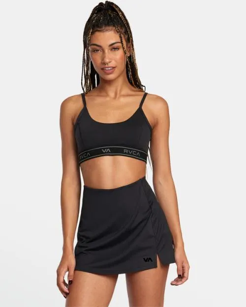 Rvca VA Essential Tennis Skirt Black SportWomen Athletic Shorts