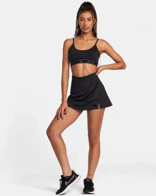 Rvca VA Essential Tennis Skirt Black SportWomen Athletic Shorts