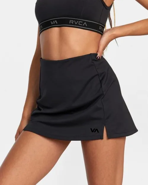 Rvca VA Essential Tennis Skirt Black SportWomen Athletic Shorts