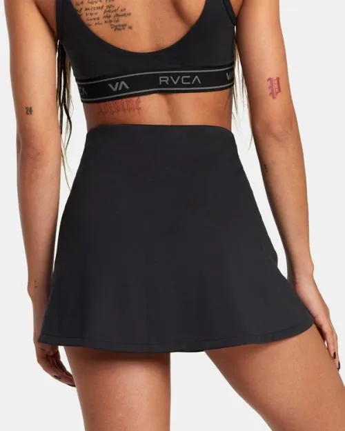 Rvca VA Essential Tennis Skirt Black SportWomen Athletic Shorts