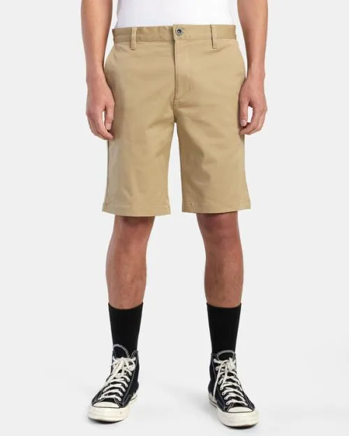 Rvca Weekend 20034 STRETCH SHORTS Khaki Men Shorts and Hybrids