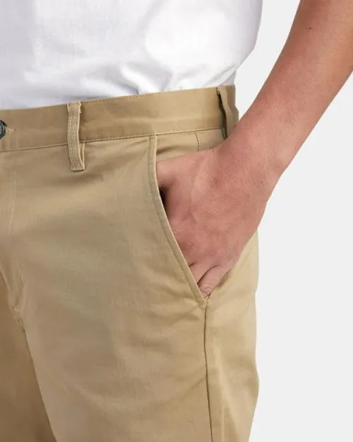 Rvca Weekend 20034 STRETCH SHORTS Khaki Men Shorts and Hybrids
