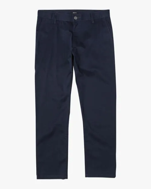 Rvca Weekend Stretch Chino Pants Navy Marine Men Pants