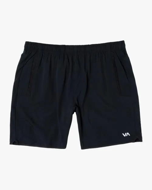 Rvca YOGGER STRETCH ATHLETIC SHORTS 17034 Black Men Athletic Shorts