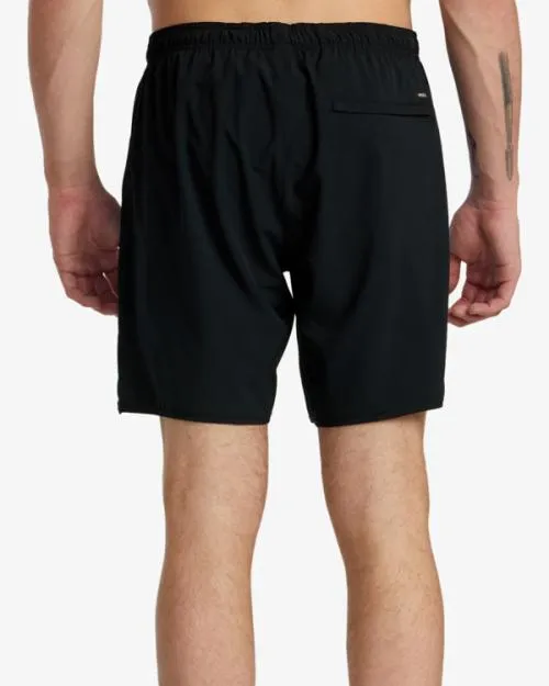 Rvca YOGGER STRETCH ATHLETIC SHORTS 17034 Black Men Athletic Shorts