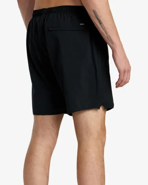 Rvca YOGGER STRETCH ATHLETIC SHORTS 17034 Black Men Athletic Shorts