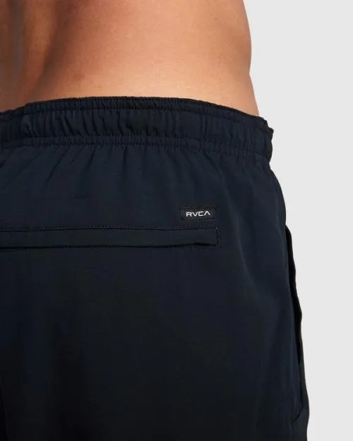 Rvca YOGGER STRETCH ATHLETIC SHORTS 17034 Black Men Athletic Shorts