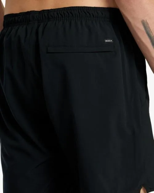 Rvca YOGGER STRETCH ATHLETIC SHORTS 17034 Black Men Athletic Shorts