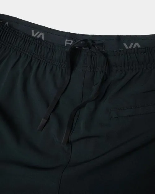 Rvca YOGGER STRETCH ATHLETIC SHORTS 17034 Black Men Athletic Shorts