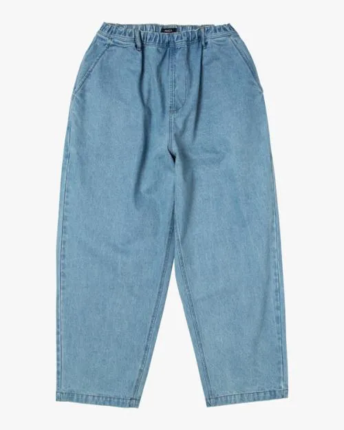 Rvca Zach Allen Elastic Waist Denim Jeans 90s Blue Men Denim