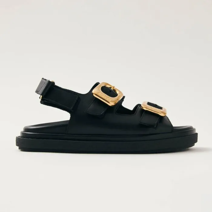 Sandals Women ALOHAS Daria Black Leather Sandals