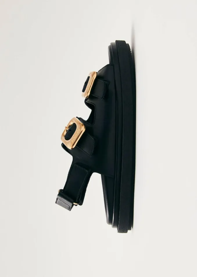 Sandals Women ALOHAS Daria Black Leather Sandals