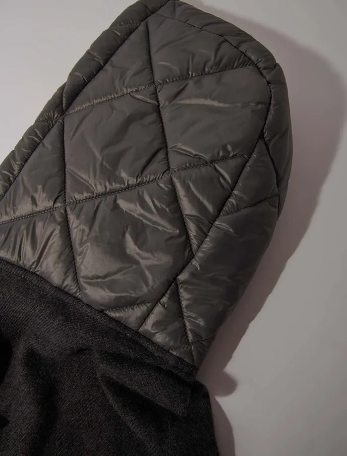 Scarves and Ponchos Women Maje Hooded Wool Poncho Anthracite