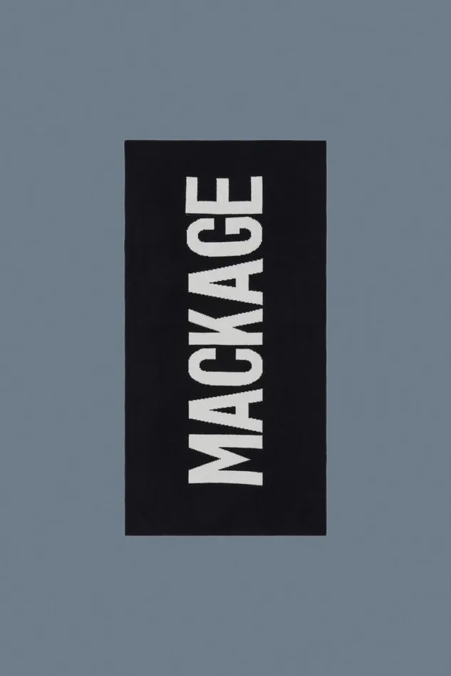 Scarves Men Mackage JUNO 2in1 Merino Blend Logo Scarf Blackgarnet Scarves Men Mackage JUNO 2in1 Merino Blend Logo Scarf Blackgarnet