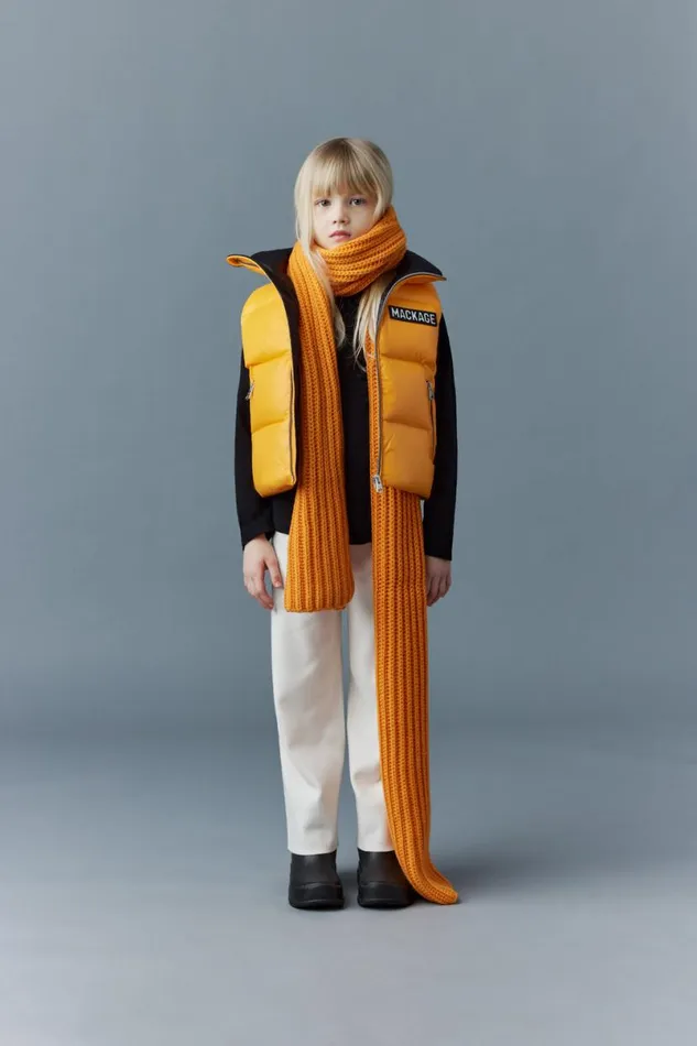 Scarves Men Mackage NELL Rectangular Merino Wool Scarf Flame Scarves Men Mackage NELL Rectangular Merino Wool Scarf Flame