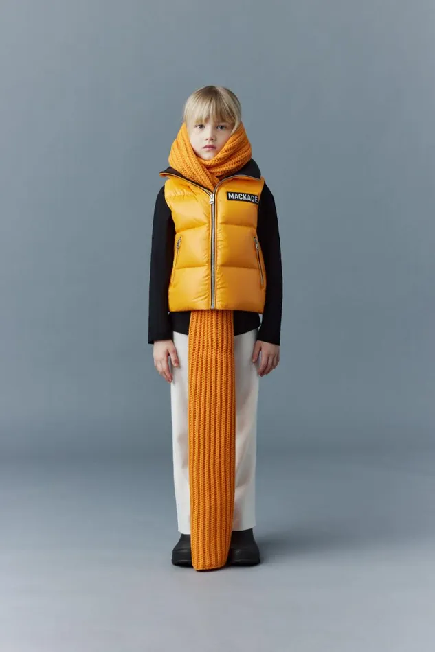 Scarves Men Mackage NELL Rectangular Merino Wool Scarf Flame Scarves Men Mackage NELL Rectangular Merino Wool Scarf Flame