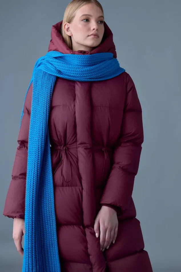 Scarves Men Mackage NELL Rectangular Merino Wool Scarf Flame Scarves Men Mackage NELL Rectangular Merino Wool Scarf Flame