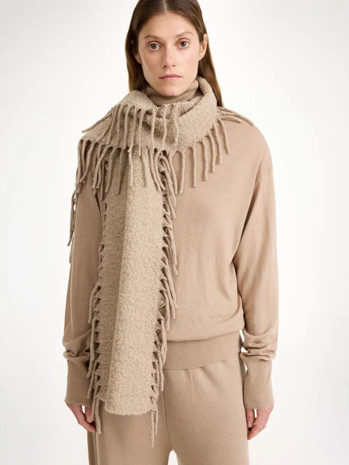 Scarves Women By Malene Birger Fringly Wool Scarf Tehina Scarves Women By Malene Birger Fringly Wool Scarf Tehina