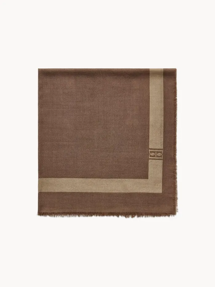 Scarves Women By Malene Birger Monlo Wool Scarf Mink